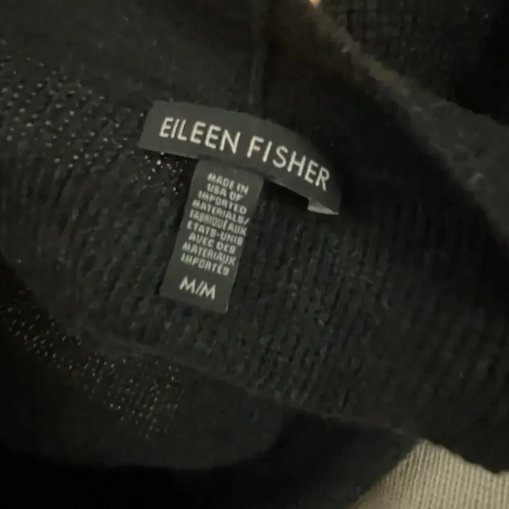 Eileen Fisher Size Medium Cardigan Sweater Duster Black